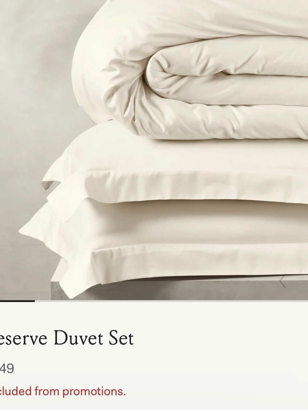 Boll & Branch Reserve Cream Duvet Set- F-Q NWOT
